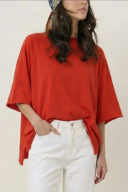 SASHA cotton tee red