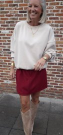 MINA soft skirt dark red