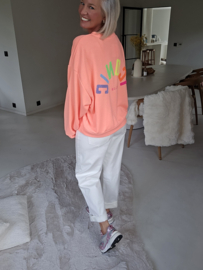 ICONIC CLUB sweatshirt neon peach