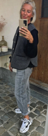 MELIA 2 sleeveless teddy jacket anthracite