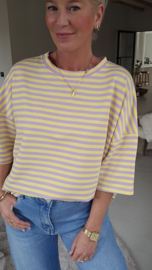 STRIPED BREEZE short-sleeved sweatshirt yellow