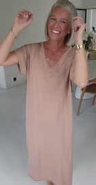 MELTE maxi T-shirt dress camel