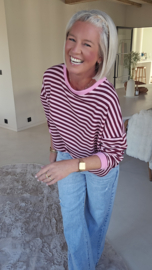 STRIPED BREEZE sweatshirt burgundy