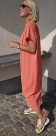 MADLINE T-shirt dress washed orange