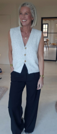 MAURA sleeveless knit cardigan soft grey