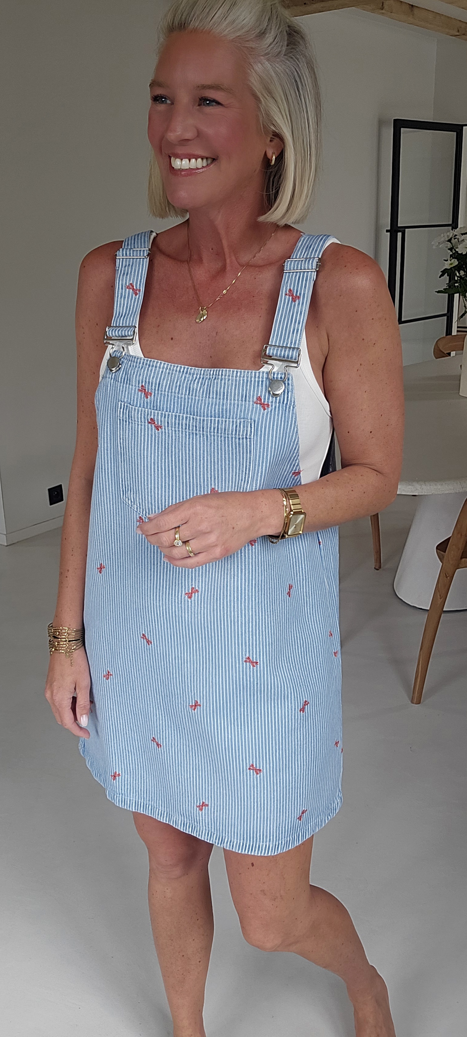 SANNI jeans dungaree dress