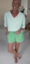 BEVIN cotton paperbag short green