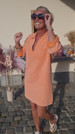 THE PERFECT JEANS 2 longsleeve dress peach