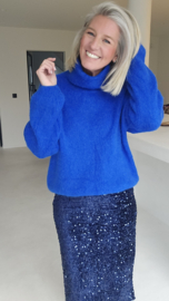 CHARLINE turleneck knit kobalt blue