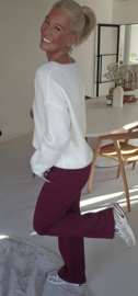 ROBIN wide leg jeans burgundy