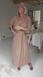 ÉLAN SOIRÉE maxi dress taupe