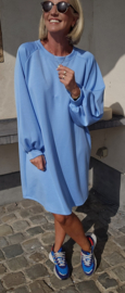 ARIEL sweatshirt dress blue