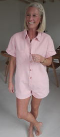 JINA jeans playsuit baby pink