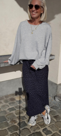 LEO maxi skirt black grey