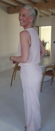 LISAN wide leg pants soft pink