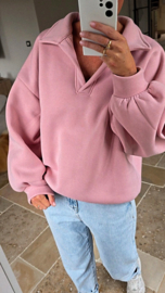 MOREEN oversized sweatshirt powder pink