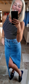 GRACE maxi jeans skirt midi blue