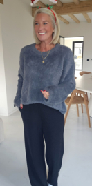 PLUSH softest knit anthracite round collar