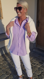AVA basic cotton shirt lilac