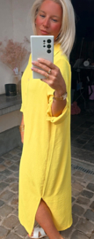 RHEA maxi shirt dress yellow