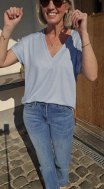 INA viscose tee soft blue