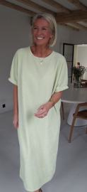 MANDIE soft velvet maxi dress pastel mint