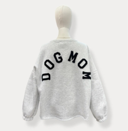 DOGMOM fleece sweatshirt grey black