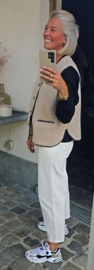 MELIA 2 sleeveless teddy jacket beige