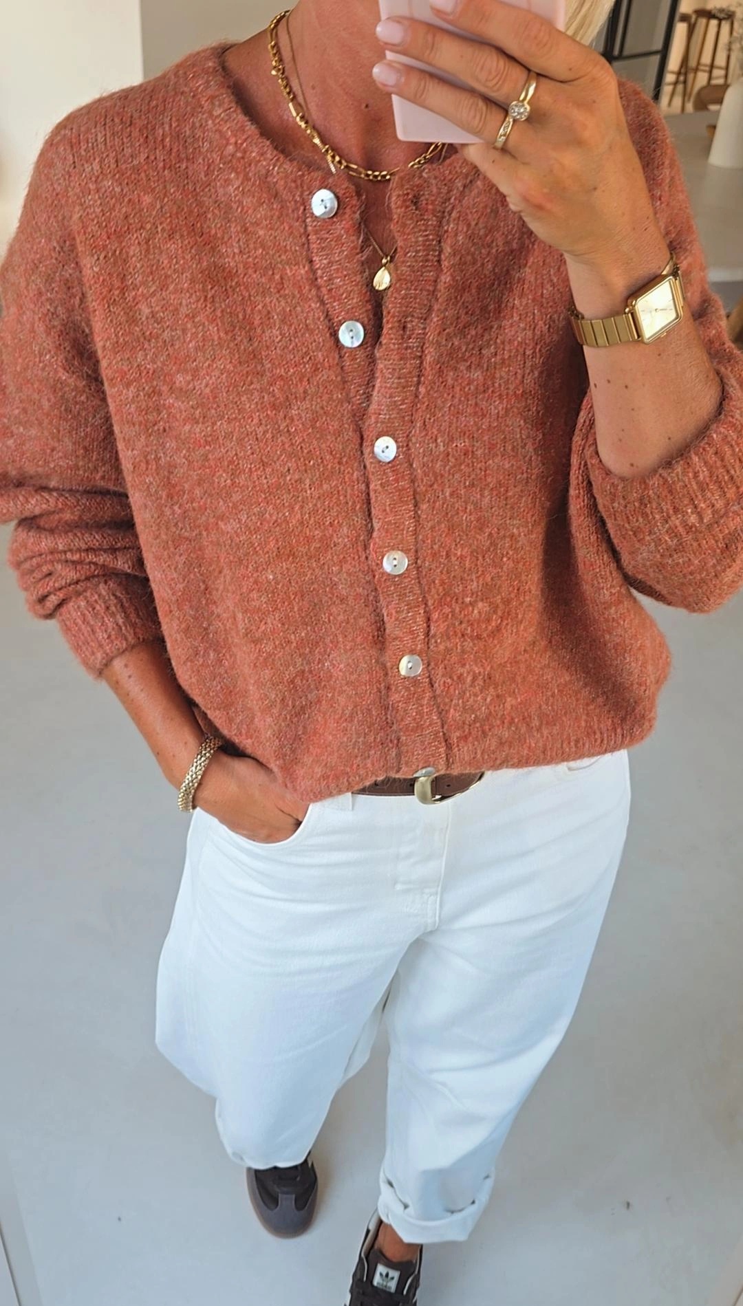 LIESJE cardigan rust