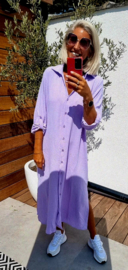 RHEA maxi shirt dress lilac