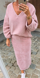 MANDA velvet set pink