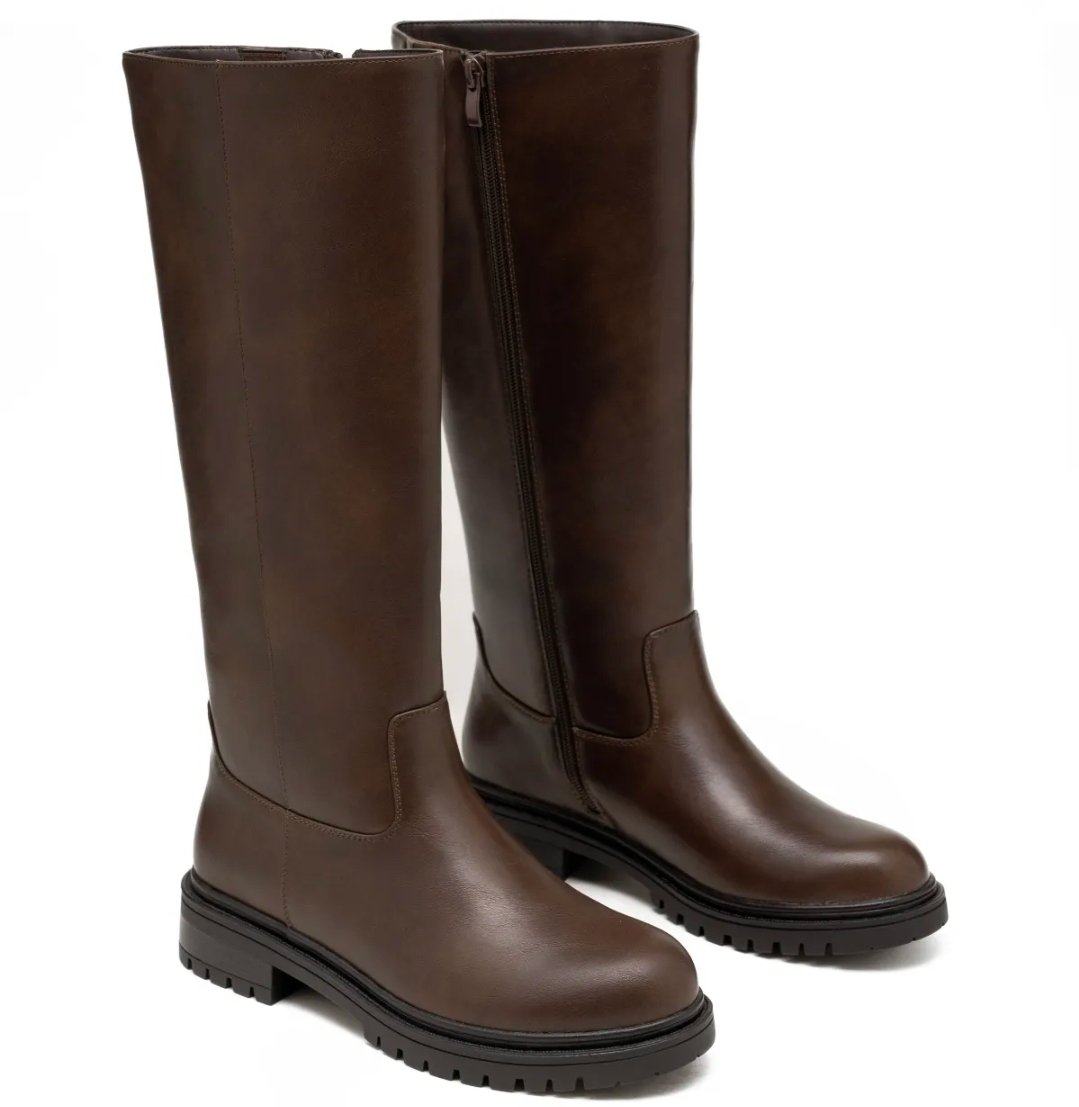 MADDIE high boots brown