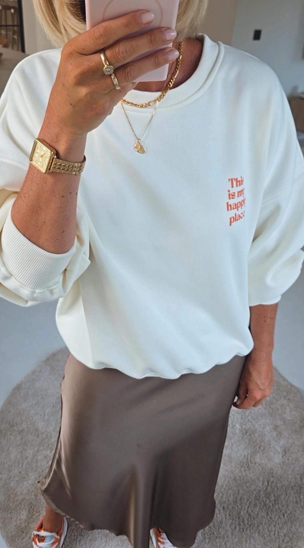 THIS IS MY HAPPY PLACE sweatshirt vanilla