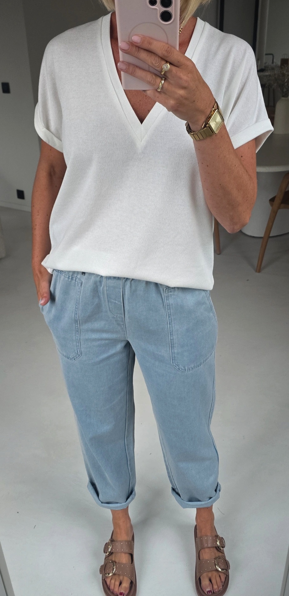 INA viscose tee ecru
