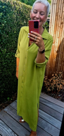 RHEA maxi shirt dress olive