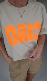 CIAO cotton T-shirt beige