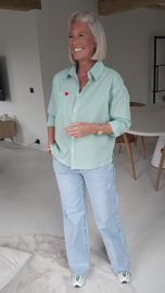 ROSALINE stripe shirt green