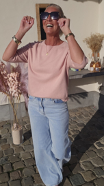 MIMOSA short-sleeved knit powder pink