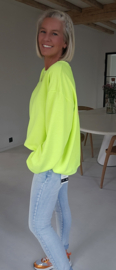 HAPPY LIFE sweatshirt neon yellow (with key ring)