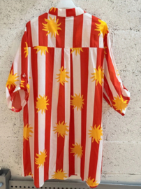 VENICE sunny striped shirt dress red