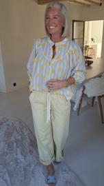 ALBA denim pants washed butter yellow