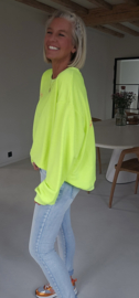 HAPPY LIFE sweatshirt neon yellow (with key ring)