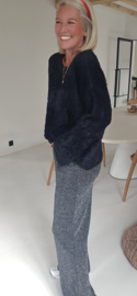 PLUSH softest knit black round collar