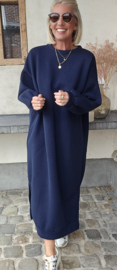 ROBYN maxi sweatshirt fleece dress navy