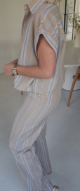 ELIZA striped set camel