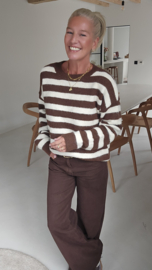 ANOUK striped soft knit chocolat