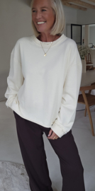 FAUVE oversized cotton sweatshirt ecru