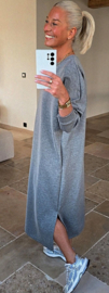 CELIA maxi sweatshirt dress grey