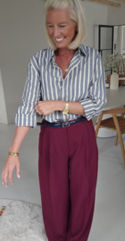 AMBER striped shirt navy