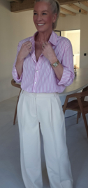 LOESJE cotton shirt striped pink